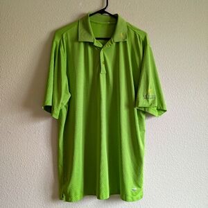 Energy Athletic Men's Green Polo Shirt Size Large Ready For The Golf Course